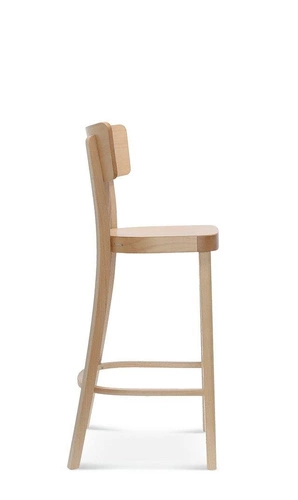 Hoker drewniany z oparciem Solid FAMEG personalizowany, tapicerowany do kuchni i jadalni