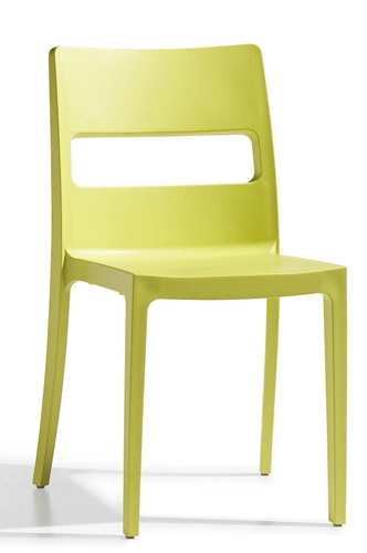 Krzesło Sai żółte ogrodowe z tworzywa sztaplowane do ogrodu i sal bankietowych SCAB Design