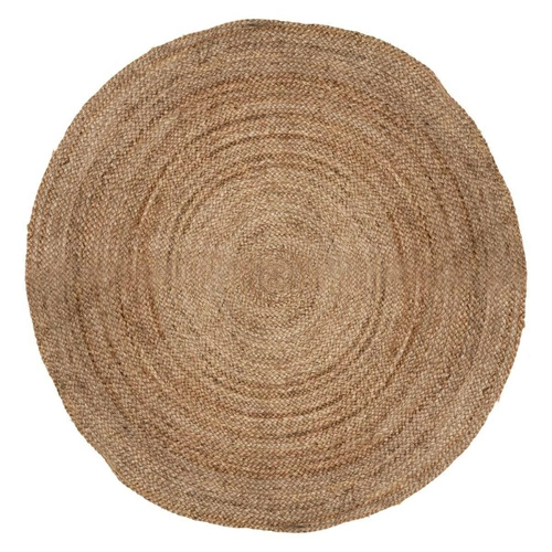 Dywan okrągły jutowy 120cm Atmosphera boho do salonu i na taras naturalny
