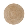 Dywan okrągły Bombay 120 cm jutowy pleciony boho do salonu i sypialni Intesi naturalny