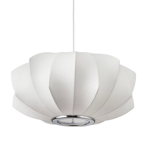 Nowoczesna lampa wisząca SILK V-shape biała 45 cm do salonu i jadalni regulowana