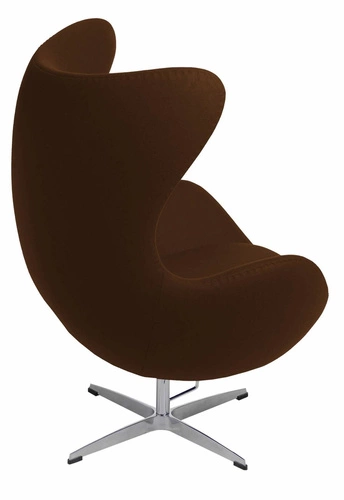 Fotel uszak Jajo brązowy kaszmir D2.DESIGN nowoczesny obrotowy do salonu i biura inspirowany Egg