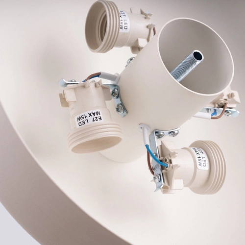 Plafon sufitowy OMIQ beżowy okrągły nowoczesny do salonu i sypialni 30 cm SOLLUX