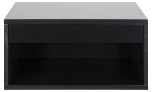 Szafka nocna wisząca czarna 50 cm z szufladą minimalistyczna Actona Cholet do sypialni