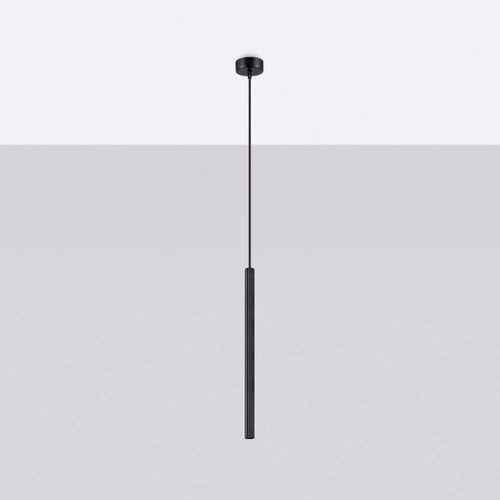 Lampa wisząca nowoczesna czarna ARCHE 1 regulowana do salonu kuchni jadalni SOLLUX