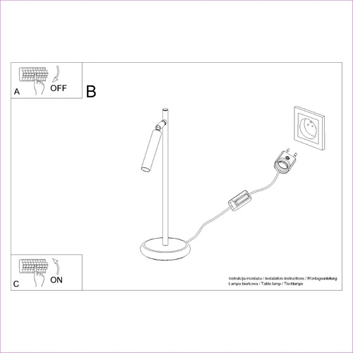 Lampa biurkowa Pastelo nowoczesna złota z ruchomym kloszem do sypialni i gabinetu 43 cm