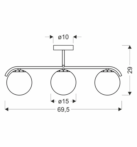 Lampa wisząca AMADEO nowoczesna biała szklana 3-punktowa do salonu i jadalni