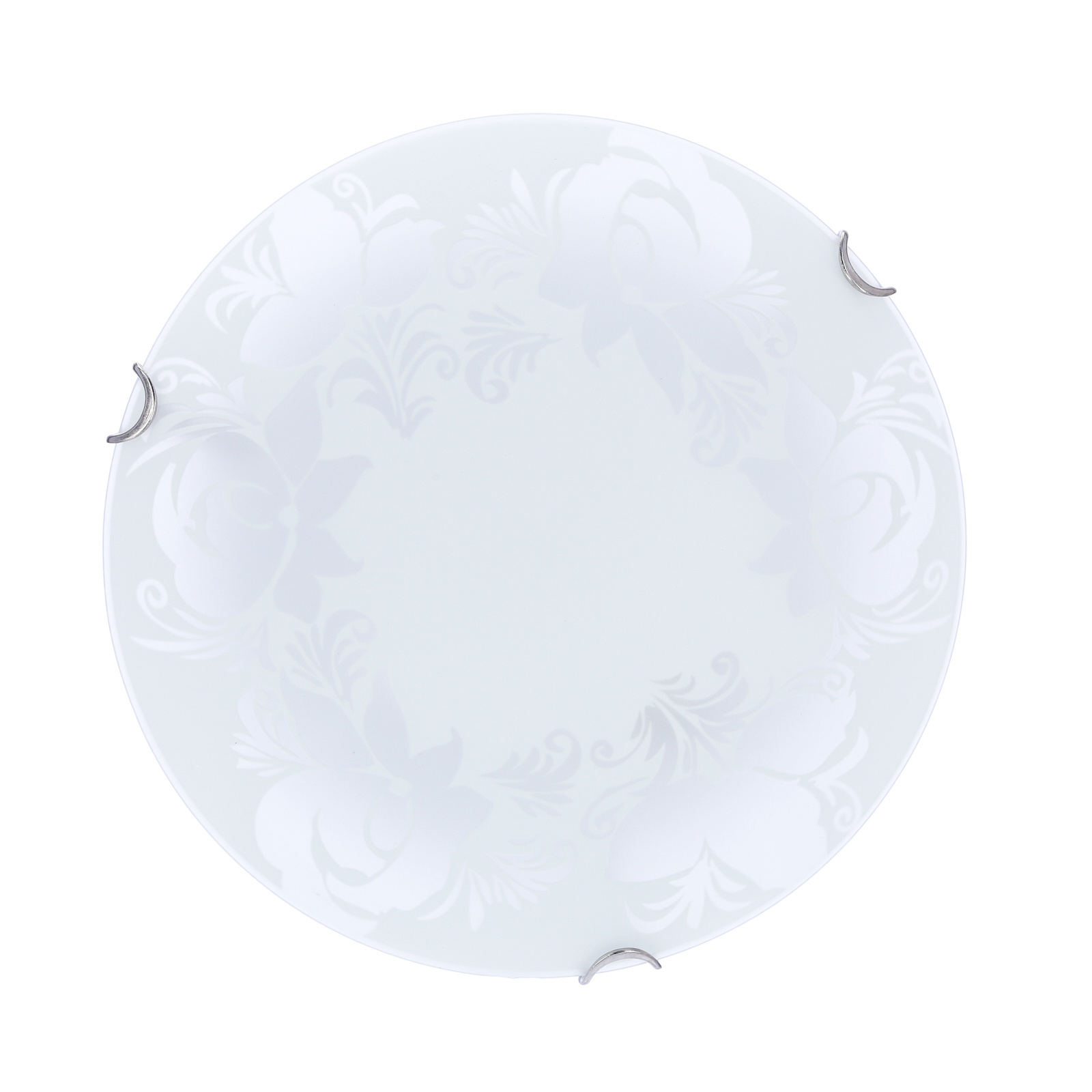 Plafon sufitowy Beris 30 okrągły szklany biały nowoczesny do salonu i sypialni