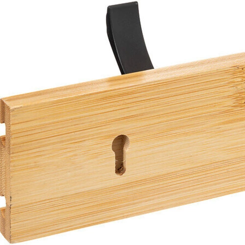 5five simply smart nowoczesny bambusowy wieszak ścienny do przedpokoju z przesuwanymi hakami 40 cm