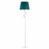 Lampa stojąca do salonu FOGO zielona nowoczesna glamour z welurowym abażurem Lysne 174 cm