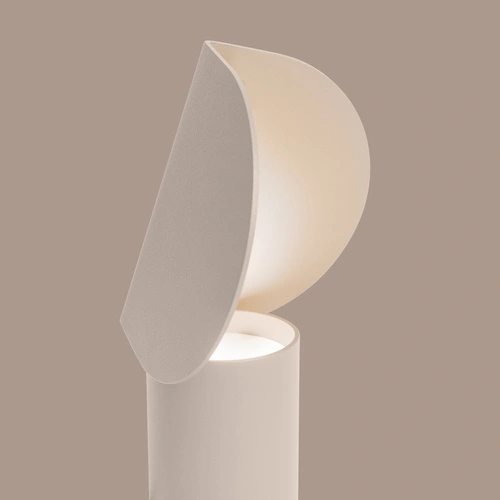 Lampa biurkowa LED BISCUIT beżowa nowoczesna na biurko do salonu