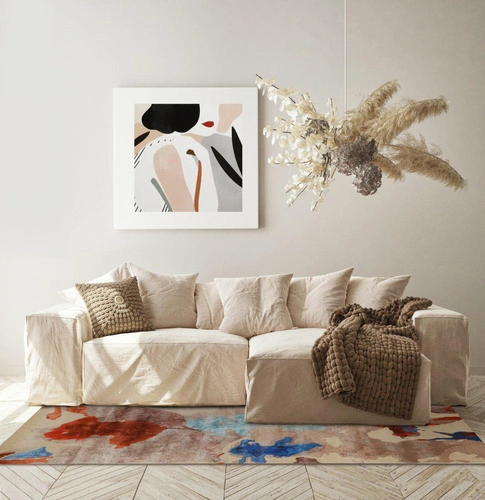 Dywan nowoczesny do salonu i sypialni Orchidea Autumn 200x300 ręcznie tkany wełna wiskoza Carpet Decor