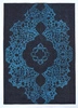 Dywan nowoczesny glamour do salonu i sypialni Carpet Decor Ornament Blue 160x230 antypoślizgowy