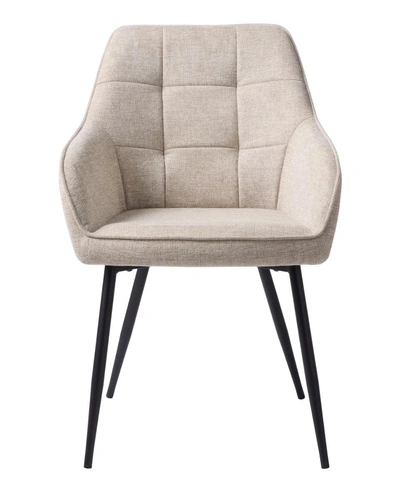 Krzesło Nolan pikowane piaskowe/ czarne