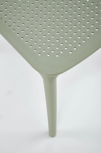 Krzesło ogrodowe Sylie Intesi miętowe z tworzywa sztaplowane nowoczesne do tarasu i balkonu