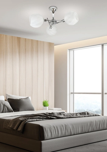 Lampa wisząca Raul nowoczesna szklana biała 3-punktowa do salonu i sypialni CANDELLUX