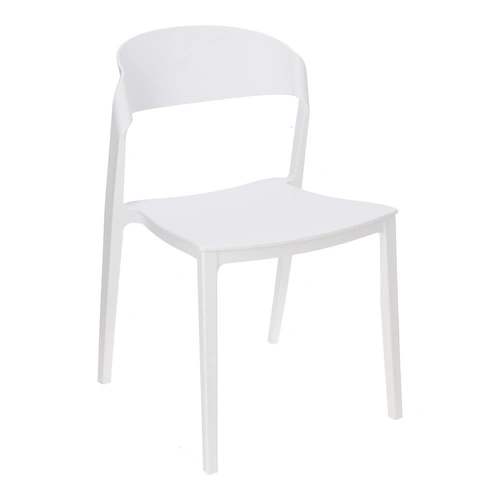 Krzesło Ribbon Intesi białe nowoczesne z tworzywa do jadalni i kuchni