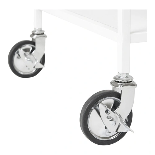 House Nordic Vita metalowy wózek barowy na kółkach biały do kuchni i salonu