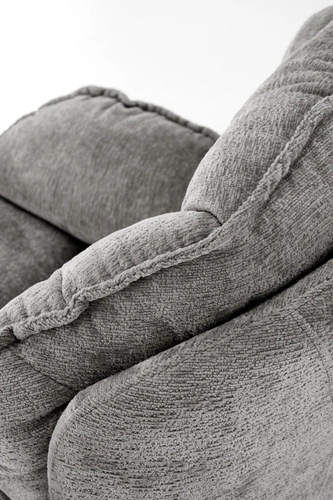 Fotel wypoczynkowy Offred szary nowoczesny do salonu tapicerowany minimalistyczny Intesi