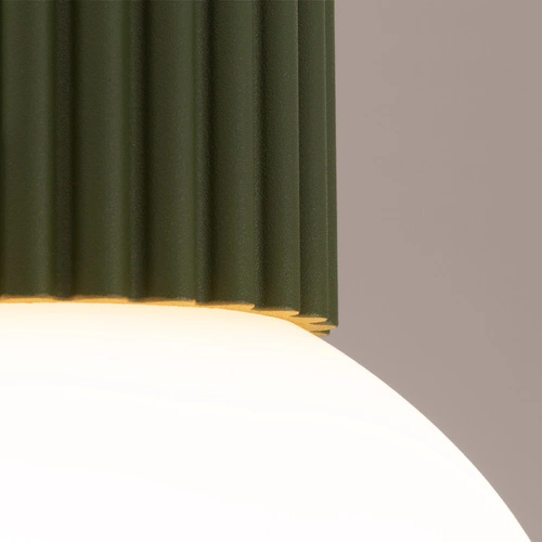 Plafon sufitowy HALO oliwkowy zielony nowoczesny okrągły IP44 do łazienki SOLLUX