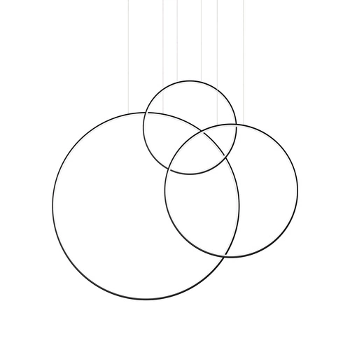 Lampa wisząca LED RIO 3 czarna nowoczesna nad stół do jadalni i salonu Thoro