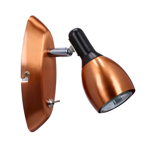 Kinkiet ścienny Cross miedziany nowoczesny metalowy regulowany z włącznikiem do salonu CANDELLUX