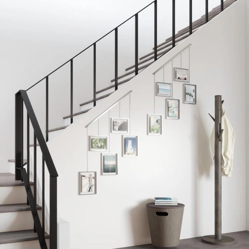 Kosz na śmieci i pojemnik do salonu Umbra Woodrow drewniany orzech czarny 42 cm