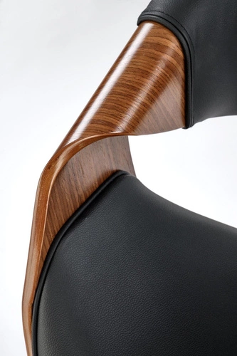 Fotel biurowy ergonomiczny Nadi czarny orzechowy obrotowy z podłokietnikami do biura