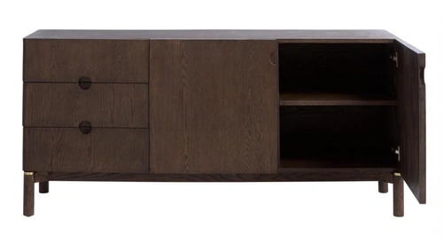 Komoda Arun 160 cm espresso nowoczesna z szufladami do salonu