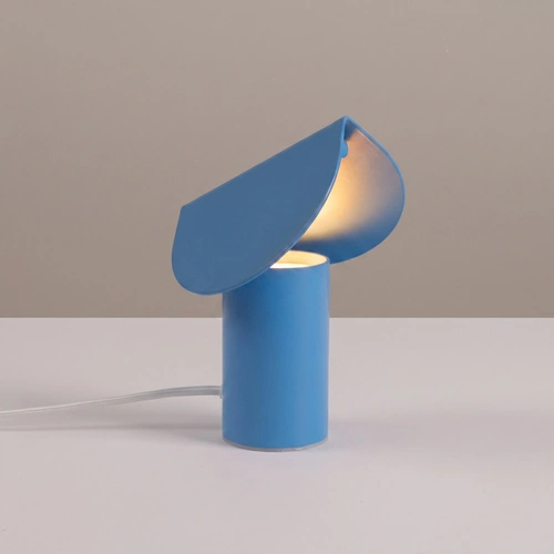 Lampa biurkowa LED BISCUIT błękitna nowoczesna na biurko 3000K