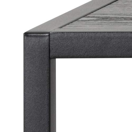 Wieszak ścienny z półką Seaford czarny nowoczesny do przedpokoju na kurtki Actona