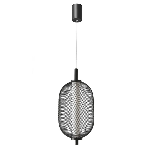 Lampa wisząca PUMA 15cm czarny 10W LED  3000K klosz biały