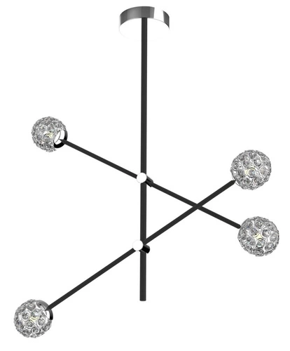 Lampa wisząca Paksos 4xmax 5W G9 LED  czarny