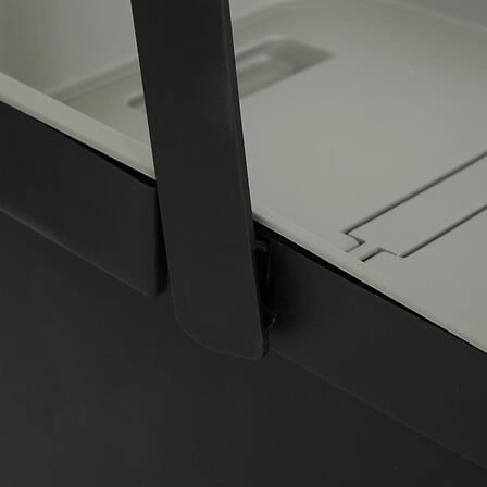 Kosz do segregacji śmieci 36L Slow czarny szary plastikowy do kuchni i biura 5five