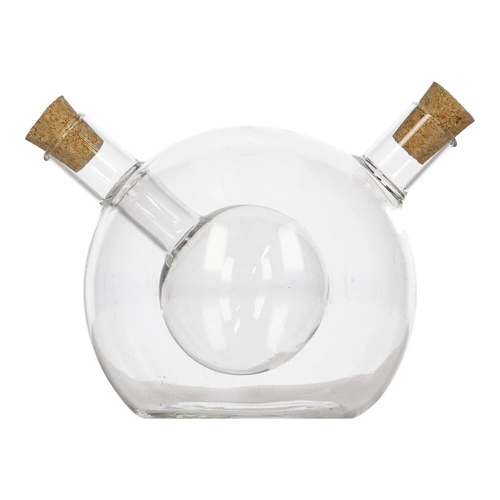 Butelka szklana 2w1 na oliwę i ocet 480 ml okrągła nowoczesna 5five simply smart