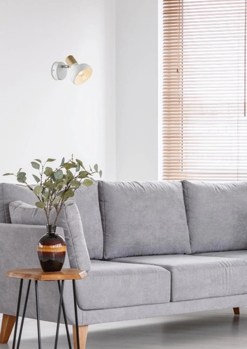 Kinkiet ścienny Puerto biały metalowy regulowany nowoczesny do sypialni i salonu CANDELLUX