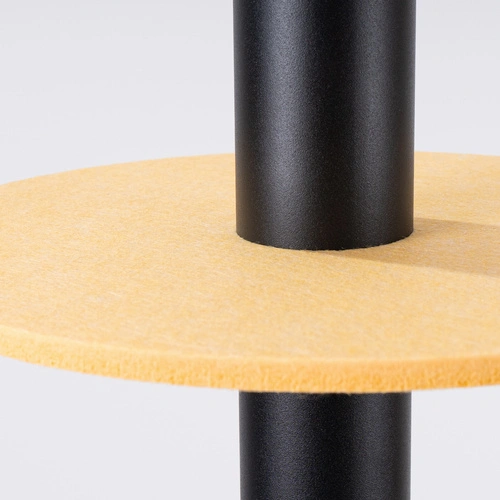 Lampa wisząca PELTA 1 nowoczesna czarna żółta do salonu kuchni nad stół 30 cm