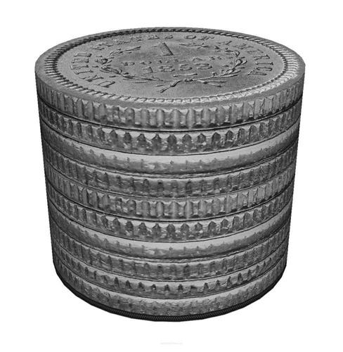 Pufa okrągła Jeny Intesi nowoczesna tapicerowana do salonu i sypialni szara 40 cm