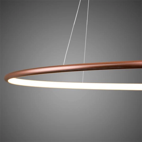 Lampa sufitowa LED okrągła miedziana 100cm No.1 Altavola Design do salonu regulowana