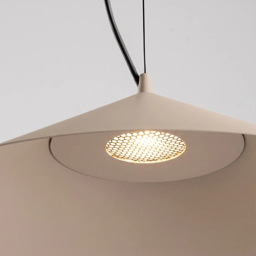 Lampa wisząca FINT taupe LED do salonu regulowana nowoczesna