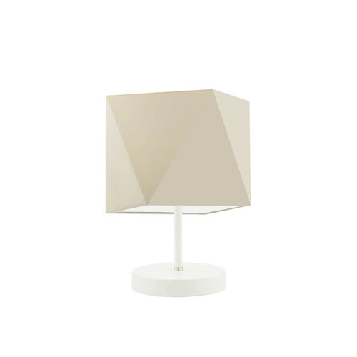 Lampka PASADENA abażur ecru stelaż biały