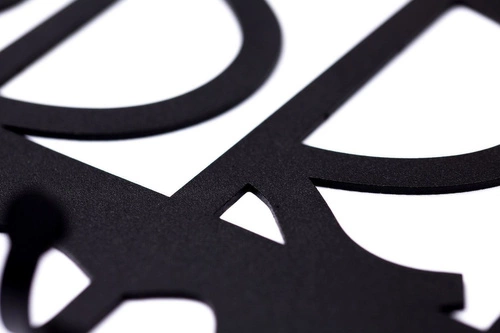 Wieszak ścienny do przedpokoju czarny metalowy Dzień dobry 02 Intesi nowoczesny 60 cm