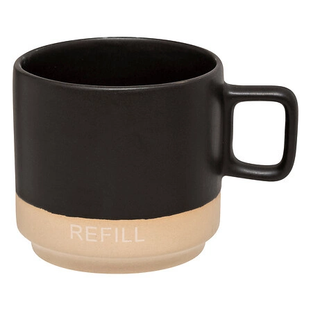 Zestaw 4 kubków ceramicznych Luca 240ml ze stojakiem do kawy i herbaty 5five