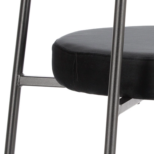 Krzesło Camile Velvet czarne tapicerowane