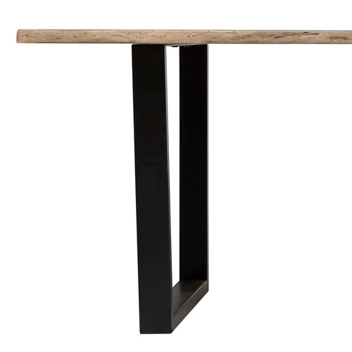 Stół loftowy do jadalni Skidal Atmosphera 200 cm drewno akacjowe i czarne metalowe nogi