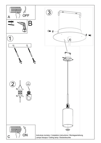 Lampa sufitowa Otto czarna nowoczesna z abażurem do salonu i jadalni 15 cm