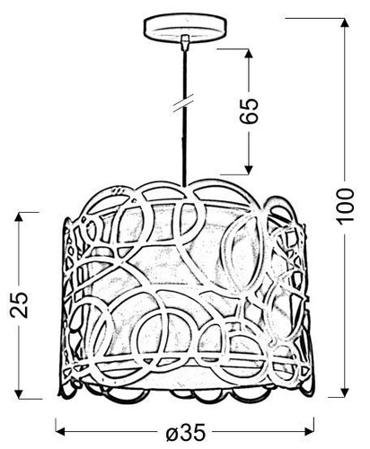 Lampa wisząca Imagine 35 1x60W E27 biały