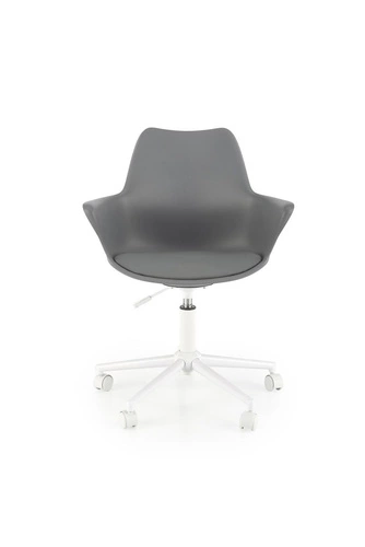 Fotel biurowy ergonomiczny Lygas szary dla dziecka, nowoczesny obrotowy na kółkach Intesi