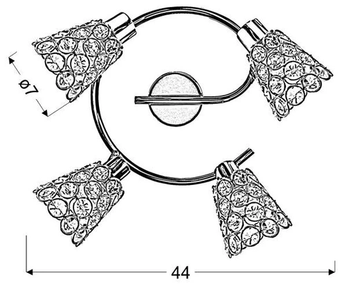 Lampa sufitowa Glossy regulowana złota spirala do salonu i jadalni glamour 44 cm