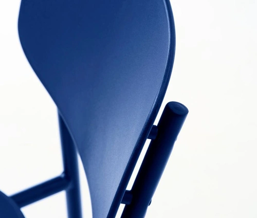 Krzesło Kirkland do jadalni i kuchni nowoczesne kobaltowe sztaplowane